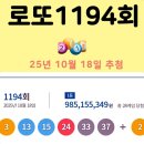 지에스(GS)25 기장읍내로 | 로또1194회 당첨번호 1등 2등 금액 당첨 지역 판매점 10월 18일 추첨