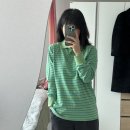 문선 MOOMSUN 럭비티 스트라이프 피케 셔츠 애플 민트 S 후기