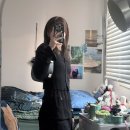 애정지수 | 킴지수 루즈 게이지 니트 블랙 S사이즈 착용 후기 (여리핏 미쳤어요)