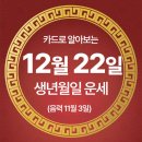 오늘의 운세 --- 2025년 12월 22일(음력 11월 3일) 乙丑 월요일 동지 이미지