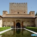 에스파냐의 그라나다에 있는 건축물 알람브라궁전 Alhambra 이미지