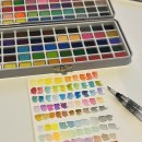 수채화 | 알리익스프레스 seami art 고체 수채화 물감 후기