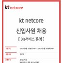 kt netcore 신입사원 채용(biz서비스 운영) 이미지