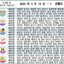 2023년 3월 13일 운세 및 세상 소식 이미지