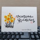 수채 캘리그라피 이미지