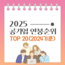 2025 공기업 연봉순위 TOP 20 (2024년 평균연봉 기준 완벽 정리)