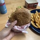 자이언트PC방 | 양산 평산동 맛집 왓더버거 웅상점 직화 통새우버거 빅 자이언트 치즈스틱