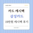 카테크 | 삼성카드 캐시백 | 카테크 발급 팁, 19만원 캐시백 받은 후기