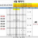 24년 6월 25일 (화) 근무표 입니다. 이미지