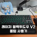 블랙위도우 | 레이저 블랙위도우 V2 게이밍 키보드 텐키리스 녹축 리뷰