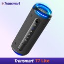 Tronsmart T7 Lite 휴대용 출력24W LED 캠핑 블루투스 스피커, 블랙 이미지