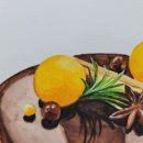 수채화 케이크 이미지