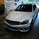 BENZ C63 핫 로드 레드컬러 아우토프 카스킨 시공 이미지