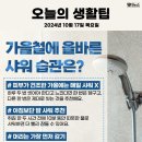 10월 17일 목요일 간추린 뉴스와 날씨 이미지