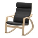 IKEA poang rocking chair+footstool (가죽) 이미지