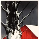 Red Barn and Tree Snow (Eyvind Earle, 1976) 이미지