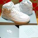 에어 포스 1 미드 08 GS 올백 (AIR FORCE 1 MID WHITE / WHITE) 이미지