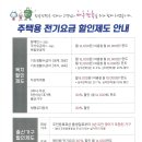 주택용 전기요금 할인제도 안내 이미지