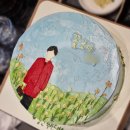 사상 주문 제작 케이크 | 율가케이크 | 유화느낌 할머니 생신 케이크
