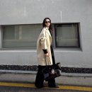 벨에어 | [OOTD]시스템 반코트 코디 데일리룩 🤍 자라 와이드팬츠 세일 득템 &amp; 발렌시아가 벨에어 착샷