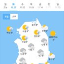 오늘의 날씨 🌞☔️☃️. 2023년 11월 7일 화요일 이미지