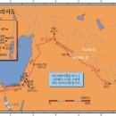 아브라함의 이동 지도(아람과 밧단아람 지역) 이미지