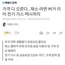 가격 다 오른다…채소·라면·버거 이어 전기·가스·택시까지 이미지