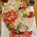 맛집] 오미가 내돈내산 후기(feat. 엄마환갑파티 겸 가족모임_ 인간화환 이벤트, 스윗센트케이크 떡케이크)
