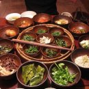 Korean vegetable dish table 이미지