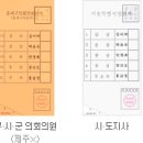 투표용지, 투표방법, 6월 2일 지방선거 이미지