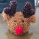 초보자를 위한 코바늘 뜨기(크리스마스 가랜드 만들기) | 다이소 크리스마스 루돌프 뜨개 수세미 키트 후기 (직접 떠봄)