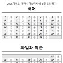 2025학년도 대수능 모의고사(평가원) 6월 국어 문제지와 정답 이미지