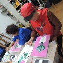 즐거운 아크릴화 이미지