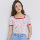 작은 🍓 딸기 물방울 무늬, 슬림 골지 티셔츠 [ourhope] 👚 상세 구매후기 입니다.