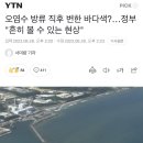 오염수 방류 직후 변한 바다색?…정부 "흔히 볼 수 있는 현상" 이미지