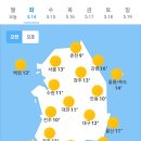 오늘의 날씨 🌞☔️☃️, 2024년 5월 14일 화요일 이미지