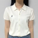 폴로 숏 슬리브 버튼 여성 가디건 추천 화이트 S 사이즈 후기