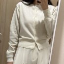 오디에스 베이직 울 가디건 착샷 ODS BASIC WOOL CARDIGAN IVORY