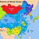 동아시아 출산율 지도 이미지