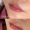다이소24 | 다이소 딘토 립틴트 23, 24 발색 비교 후기｜던 로즈 더스크 로즈