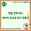 엑셀 선택 박스, 데이터 유효성 검사 만들기 이미지