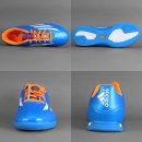 adidas F10 IN J 솔라 블루 S14 × 달리기 화이트 쥬니어 풋살 슈즈 d67198 이미지