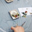 마음을 들여다보는 수묵 캘리 | 하남 취미 단체출강 힐링 원데이클래스 크리스마스 왁스타블렛 만들기