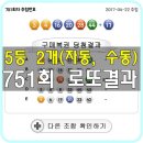 GS25학운산단점 | 751회 로또당첨번호 홍시아저씨 5등 2개 752회