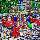 개념미술 만평: 영국 여왕 엘리자베스 2세의 장례 행렬 The funeral procession of Queen Elizabeth II 이미지