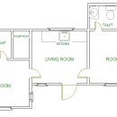 귀틀집 앞 화장실 이미지