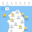 7월 12일 수요일 날씨 이미지