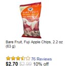 [아이허브] 베어프룻 시나몬 애플 칩스, Bare Fruit, Cinnamon Apple Chips, 2.2 oz (63 g)