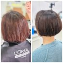 윤 | 수원 아주대 미용실 헤어다이아 아주대점 | 네추럴 브라운 새치염색 숏컷 윤원장 후기