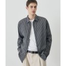 체크핏 | [드로우핏|테오 그리드 체크 셔츠] 네이비 후기 남친룩